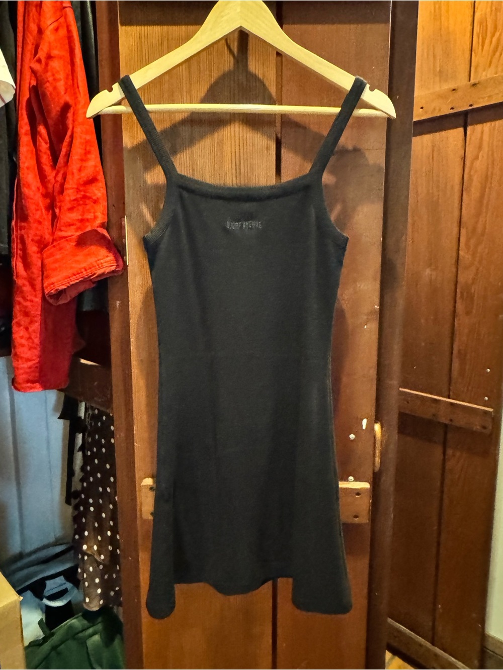 Djerf Avenue Daily Ribbed Tank Dress in Black XS - Picture 4 of 6